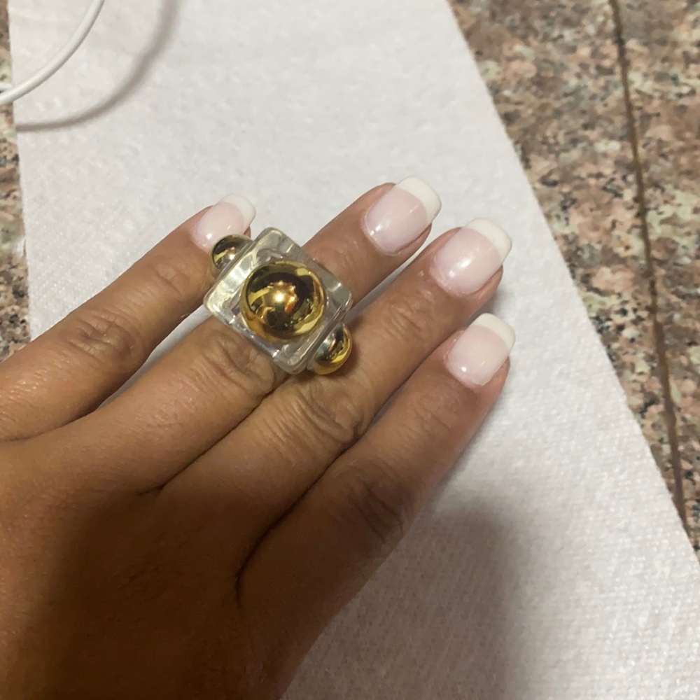 New Plastic clear ring size 7